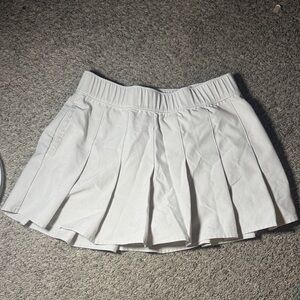 Abercrombie Kids White Pleated Mini Skirt